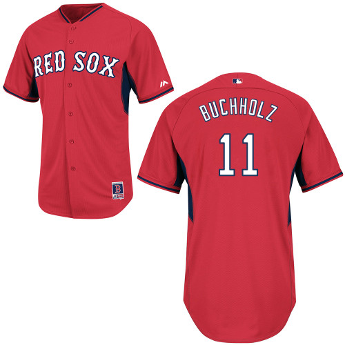 Clay Buchholz #11 Youth Baseball Jersey-Boston Red Sox Authentic 2014 Cool Base BP Red MLB Jersey